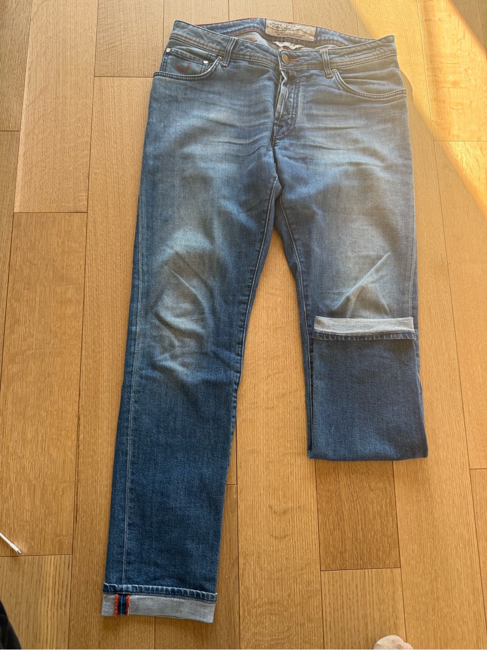 Jacob Cohen Slim Straight Faded Blue Jeans